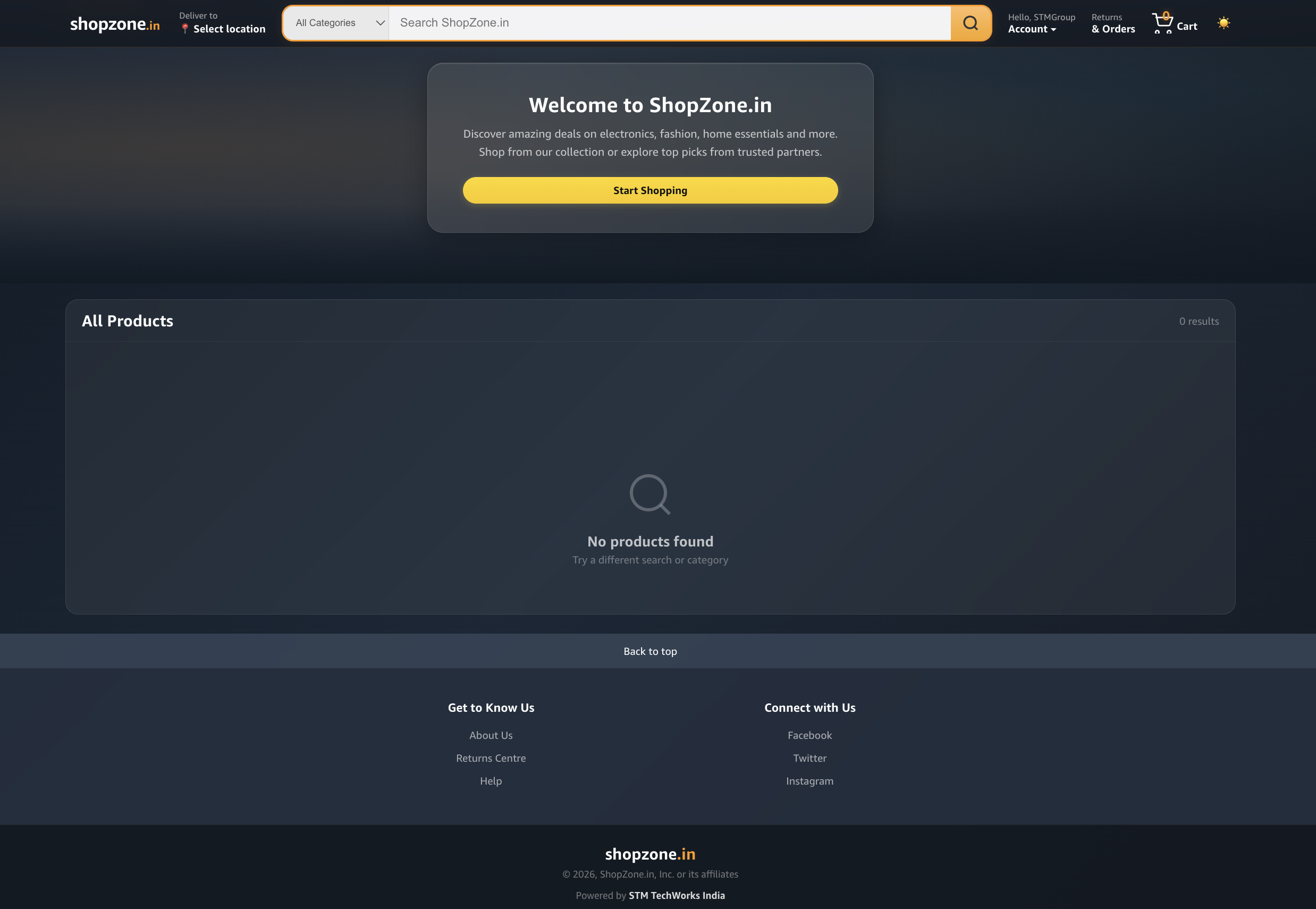 ShopZone — Smart E-Commerce Platform