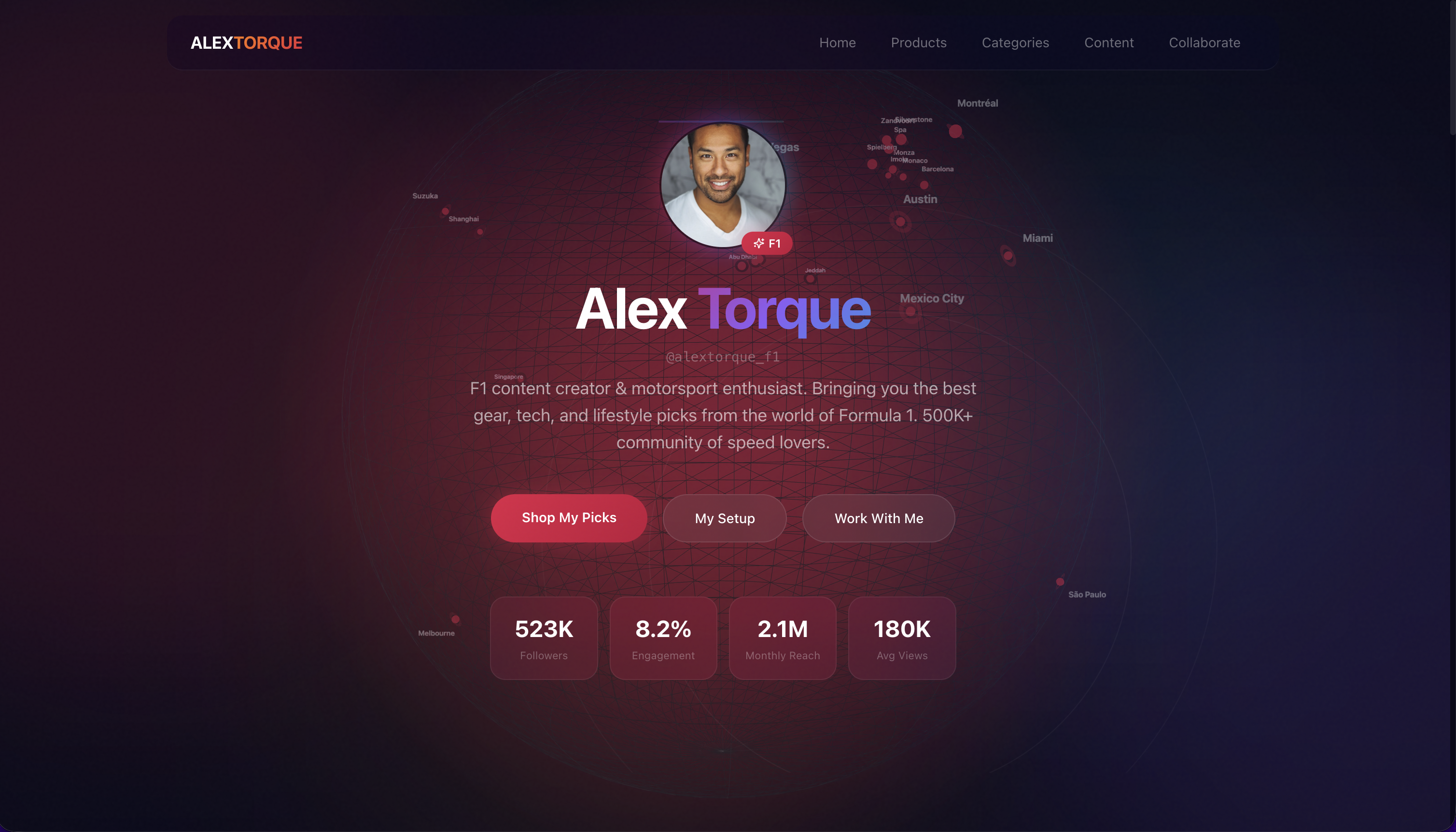 Influencer Website Template